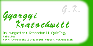 gyorgyi kratochwill business card